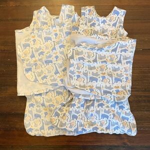 Halo SleepSack Swaddle Set of 2 100% Cotton Safari Theme Newborn and 0 to 3 mo